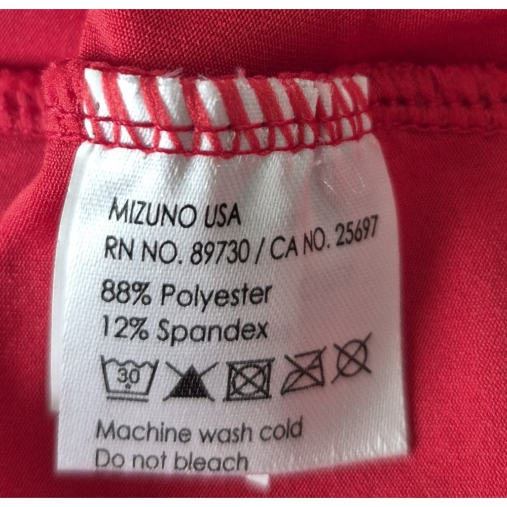 Mizuno Shirt Youth Medium Red‎ Performance Short Sleeve New - Picture 4 of 8